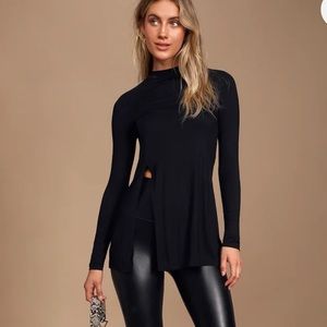 new with tag! Lulu’s Eyes On Me Black Long Sleeve Tunic Top